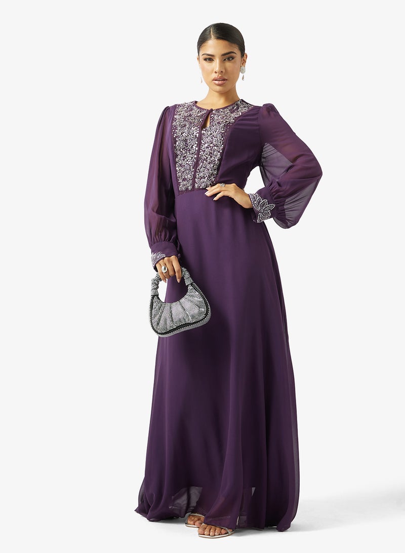 خزانة فستان مطرز بتصميم - - Image 4